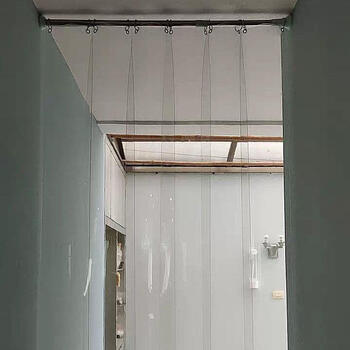 皮门帘透明软门帘家免打孔伸缩杆推拉挡风空调门帘防冷气隔热帘 透明