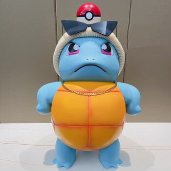 1手办大号宝可梦宠物精灵周边摆件公仔玩偶玩具 杰尼龟 精灵球 彩盒