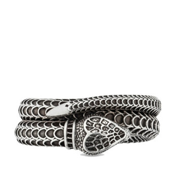 gucci古驰guccigarden系列925银蛇纹雕刻鳞片戒指577294j84000811银色