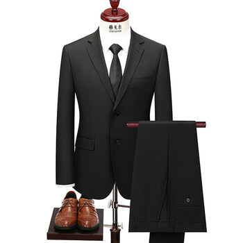 mayor雅戈尔羊毛男士西服套装大码商务职业正装西装新郎结婚礼服男