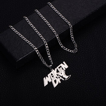 定做活死人法老红花会说唱会馆厂牌定制街舞吊坠男女朋克项链wokenday