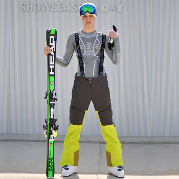 RUNNING RIVER奔流 男士 冬季 户外运动双板透气滑雪裤新款B3085 512绿 48-M