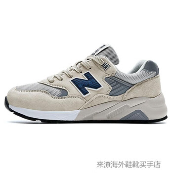 新百伦580深蓝男女运动鞋2022夏季透气n字鞋阿甘鞋 580米白 收藏送找