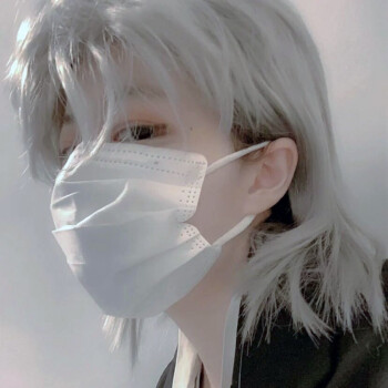 假发男女鲻鱼头网红帅气短发超a中性狼尾武士头逼真自然学套奶奶灰送
