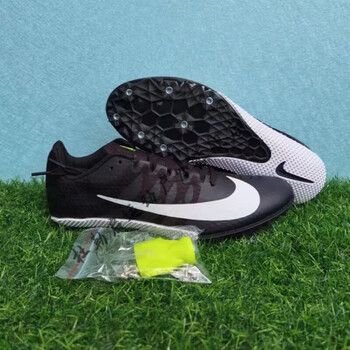 纯原 zoom rival s9田径短跑男女中长跑步学生比赛训练钉鞋 黑白 纯原