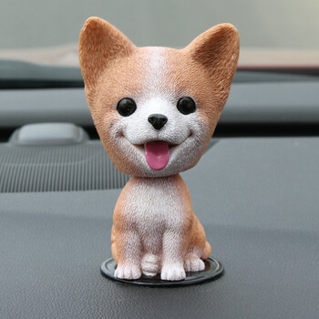 车载摆件个性创意可爱仿真宠物狗汽车内中控台装饰品摇头狗狗公仔