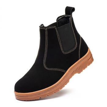 劳保翻毛皮鞋男大码劳保鞋鞋夏季透气电焊工防烫防砸防刺穿钢包头防滑