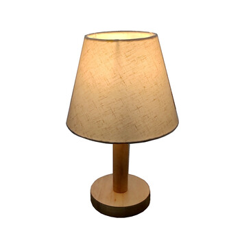 台灯现代温馨卧室床头喂奶可调光遥控创意暖光小夜灯亚麻原色灯罩5w暖