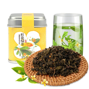 金顺昌（SunCome） 花草茶罐茶叶桂花茶红茶绿茶茉莉花茶桂花干香茗罐装 桂花绿茶25g