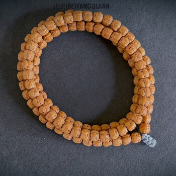 三日红玄武纹佛手小金刚菩提子108颗手串原籽佛珠藏式念珠文玩男女款