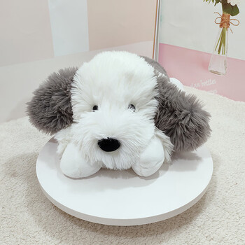 元族赛特嘟嘟双色长毛狗毛绒玩具可爱嘟嘟狗公仔趴姿玩偶儿童生日礼物