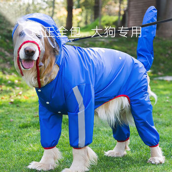 三只狗太空人狗狗雨衣金毛柴犬边牧拉布拉多四脚防水中型大型犬宠物