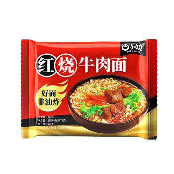 四小姐(sxjie)红烧牛肉面袋装方便面速食泡面整箱24袋 红烧牛肉面12袋