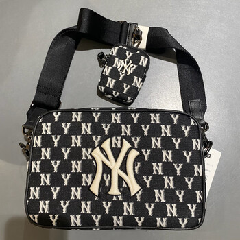 轻奢高端韩国mlb斜挎包ny老花满标单肩包男女同款经典子母包休闲百搭