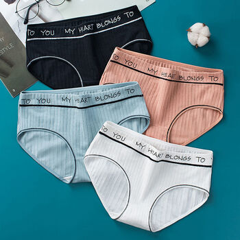 女生少女内裤初中生高中生中学生女孩内裤13-15岁棉三角女童不夹屁屁