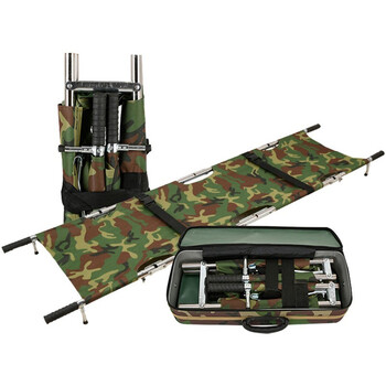 援邦折叠担架多功能简易救援担架消防演习便携担架铝合金担架四折加厚