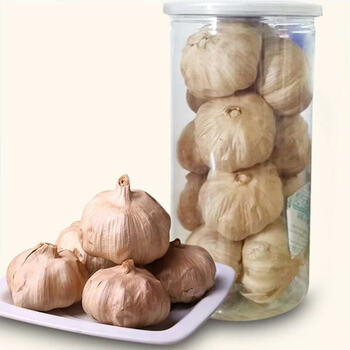 山东金乡特产多瓣黑大蒜黑蒜头发酵黑蒜 500克瓶装