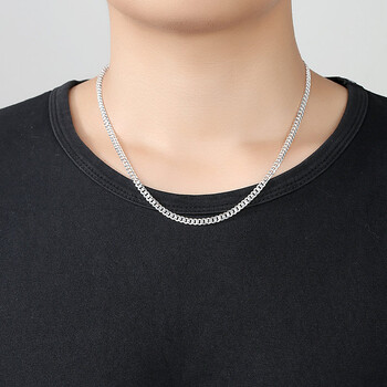 老凤凰 老品牌珂米儿 银项链男99足银个性潮男银链子霸气男士粗款送