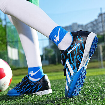 恭蓉安崉儿童足球鞋碎钉新款小学生训练鞋男童鞋子女童青少年男孩黑蓝