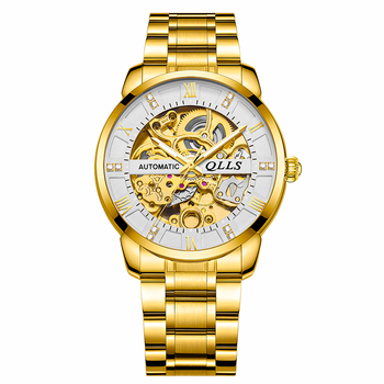 手表全自动机械表男镂空镶钻商务休闲夜光时尚简约瑞士风格男式binka