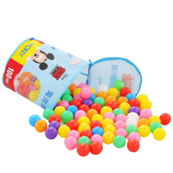 迪士尼Disney 彩色球加厚波波池 游戏屋小球池室内宝宝婴球 海洋球补充装（100球）-SWL-208