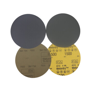 3m圆形金相砂纸8寸200mm干磨水磨抛光带胶砂220mm2000#研磨水砂纸