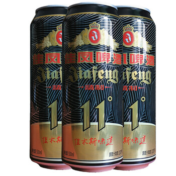 佳凤啤酒精制11度500mlx12听东北佳木斯大绿棒夺命大佳凤听装佳凤500