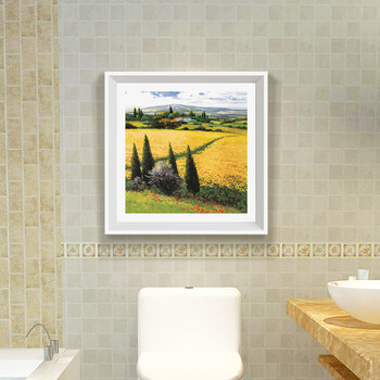 列昂纳多 Art Pioneer 现代时尚植物花卉装饰画客厅三联挂画卫生间浴室防水壁画春天的花田a 外框尺寸30x30cm 图片价格品牌报价 京东