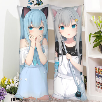 猫羽雫抱枕 等身抱枕猫耳美少女长抱枕猫娘猫咪蓝发萝莉动漫枕头套
