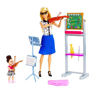 芭比娃娃礼盒玩具套装公主衣服过家家玩具角色扮演 芭比之音乐老师fxp