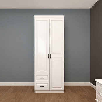 晋木元北欧简约大衣柜平开衣橱家用卧室通顶衣柜衣帽间储物柜子白色