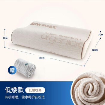 赛诺（SINOMAX） 香港赛诺记忆枕头慢回弹记忆棉枕芯双枕套天睿枕 低矮版