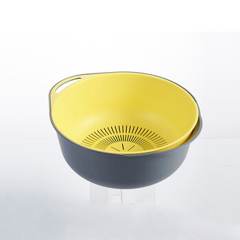 京东京造 厨房沥水洗菜盆【4件套】 镂空沥水双层重叠洗菜更方便水果