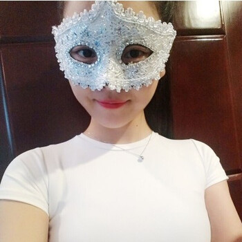 毅踏网红半脸面具古风女中国风化妆舞会蕾丝情趣眼罩面具蕾丝公主面具