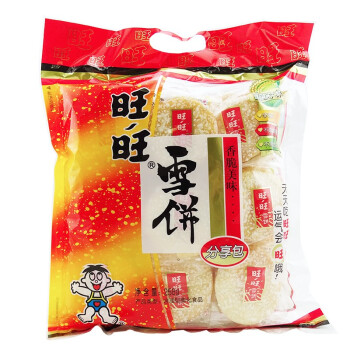 旺旺雪饼 258gx2 包装 大米雪米饼香脆可口儿童休闲办公膨化零食小吃