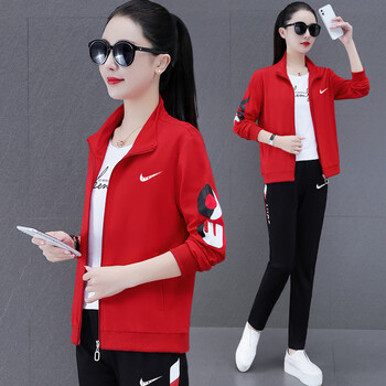 耐克(nike) 耐克(nike) 耐克春秋季新款休闲运动服套装女时尚大码三