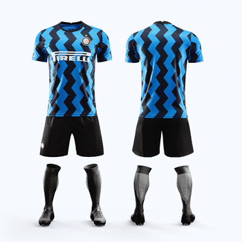 运动特工国际米兰球衣21-22赛季队服9号伊尔卡迪国米短袖足球服 20-21