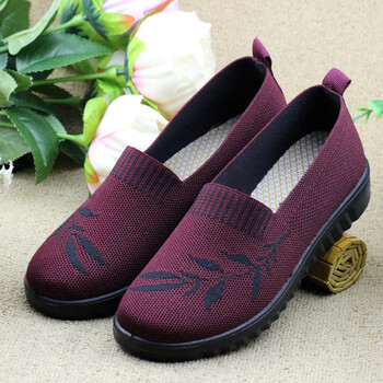 老奶奶穿的鞋子老北京布鞋老太太夏天女季老人透气单鞋软底轻便网面中