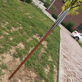 采缇长矛枪头矛头扎枪锰钢一体户外矛冷钢矛霸王枪未