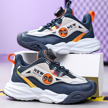 永高人男童鞋2023年春秋新款儿童跑步老爹鞋中大童旋转扣秋款休闲运动