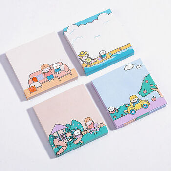 in风高颜值便利贴手账便利贴小清新卡通少女n次贴手帐装饰素材纸小小