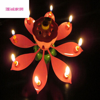 生日蜡烛烟花快乐音乐成人儿童创意旋转开花唱歌蛋糕 音乐蜡烛