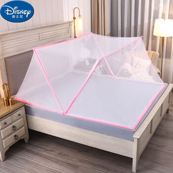 迪士尼折叠式蚊帐家用免安装学生宿舍上下床铺单双大人婴儿童防蚊罩