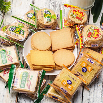 佑亿派佑亿派香葱王薄脆巴饼干西烤肉咸香葱味蛋黄薄饼干巴西烤肉500g