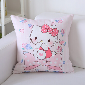 可爱哈喽hellokitty猫卡通抱枕粉色少女心女孩儿童房沙发腰靠枕套