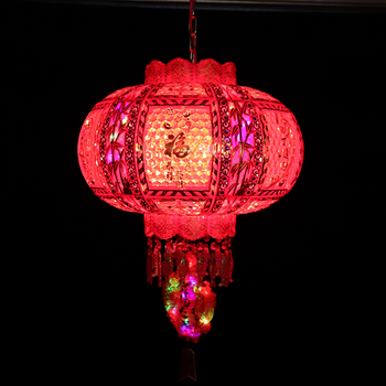 财运来新款旋转led水晶灯笼春节节节高红灯笼上梁乔迁结婚过道喜庆灯