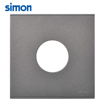 西蒙(SIMON)开关插座 出线面板 86型空白面板带孔 E6系列电视墙穿线板 荧光灰色 725200-61