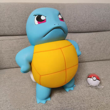 欧因傲娇杰尼龟生气手办大1比1摆件小火龙落地比杰尼龟手办杰尼龟1比1