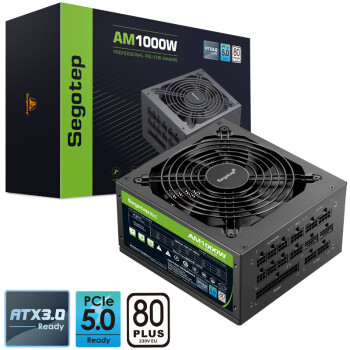 鑫谷（Segotep）AM1000W ATX3.0白牌全模组电源（原生PCIE5.0/支持4090 4070Ti/台式游戏电脑主机箱电源）