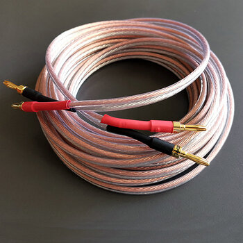 jlior 发烧级喇叭线音频音箱线惠威m200mkii主副音响线diy连接线 香槟